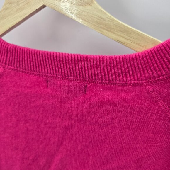 Quince Hot Pink Raspberry Mongolian Shrunken Cashmere Sweater Size XL - Picture 6 of 12